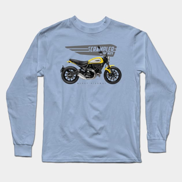 Ducati Scrambler Icon 19 yellow, sl Long Sleeve T-Shirt by MessyHighway